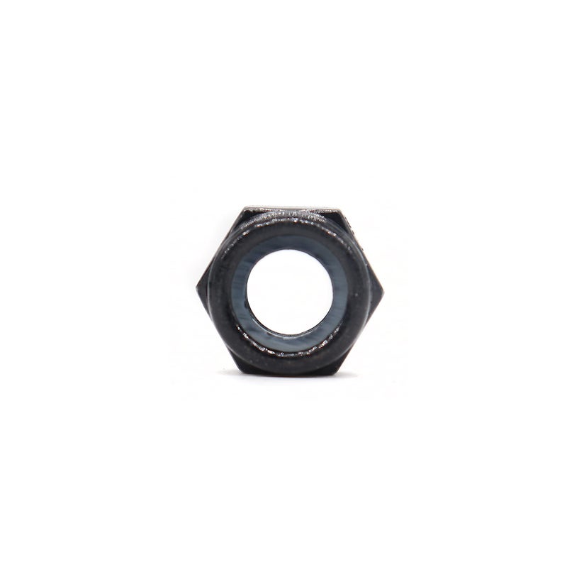 binifiMux 100Pcs M2.5 x 0.45mm Nylon Inserted Hex Self Lock Nuts, Black Zinc Plated, DIN985 - Image 5